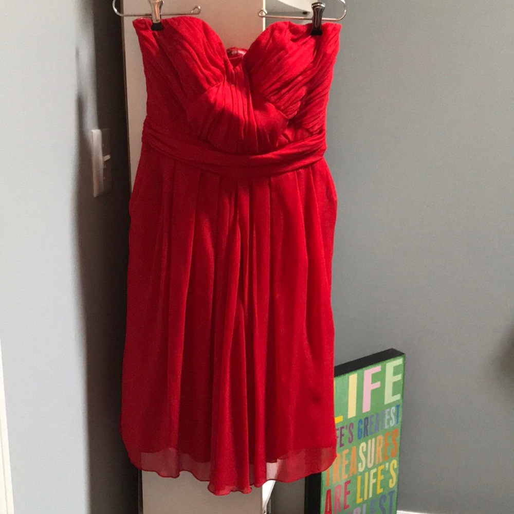 Badgley Mischa Red strapless sweetheart dress
